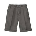 thumbnail image 1 of Huvoen Toddler Boys Girls Cotton Running Athletic Shorts Toddler Kids Big Boy Fashion Cute Solid Color Casual School Uniform Suit Shorts Gray 2-3 Years, 1 of 3