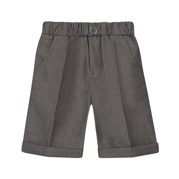 Huvoen Toddler Boys Girls Cotton Running Athletic Shorts Toddler Kids Big Boy Fashion Cute Solid Color Casual School Uniform Suit Shorts Gray 2-3 Years