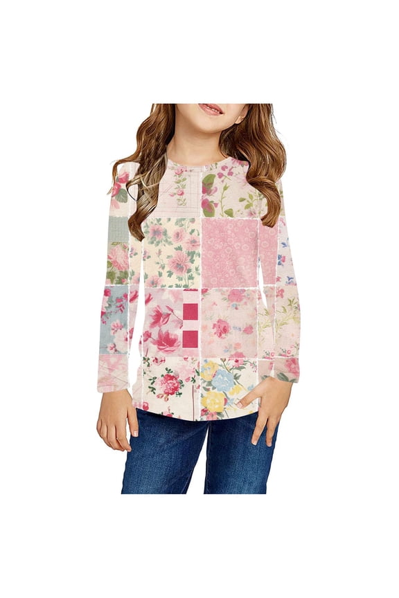 Unisex Baby Solid Color Cotton Sweatshirt Pullover T-Shirt Girls Long Sleeve Prints Shirts Cute Crewnecks Tops Dressy Casual Blouses Clothes Multicolor 13 Years