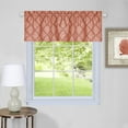 thumbnail image 1 of Huxley Window Curtain Tier Pair and Valance Set - 58x24 - Orange, 1 of 2