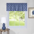 thumbnail image 1 of Huxley Window Curtain Tier Pair and Valance Set - 58x36 - Blue, 1 of 2