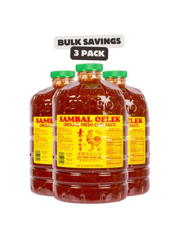 Huy Fong 8.5 lb. Sambal Oelek Fresh Ground Chili Paste - 3/Case