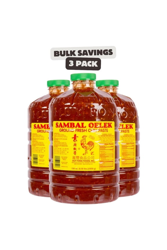 Huy Fong 8.5 lb. Sambal Oelek Fresh Ground Chili Paste - 3/Case