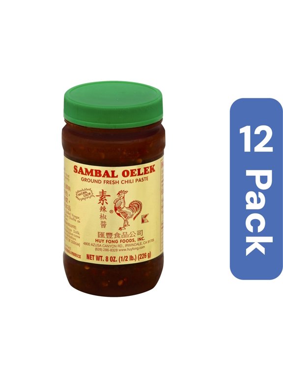 Huy Fong Chili Paste Sambal Oelek 8 oz (Pack Of 12)