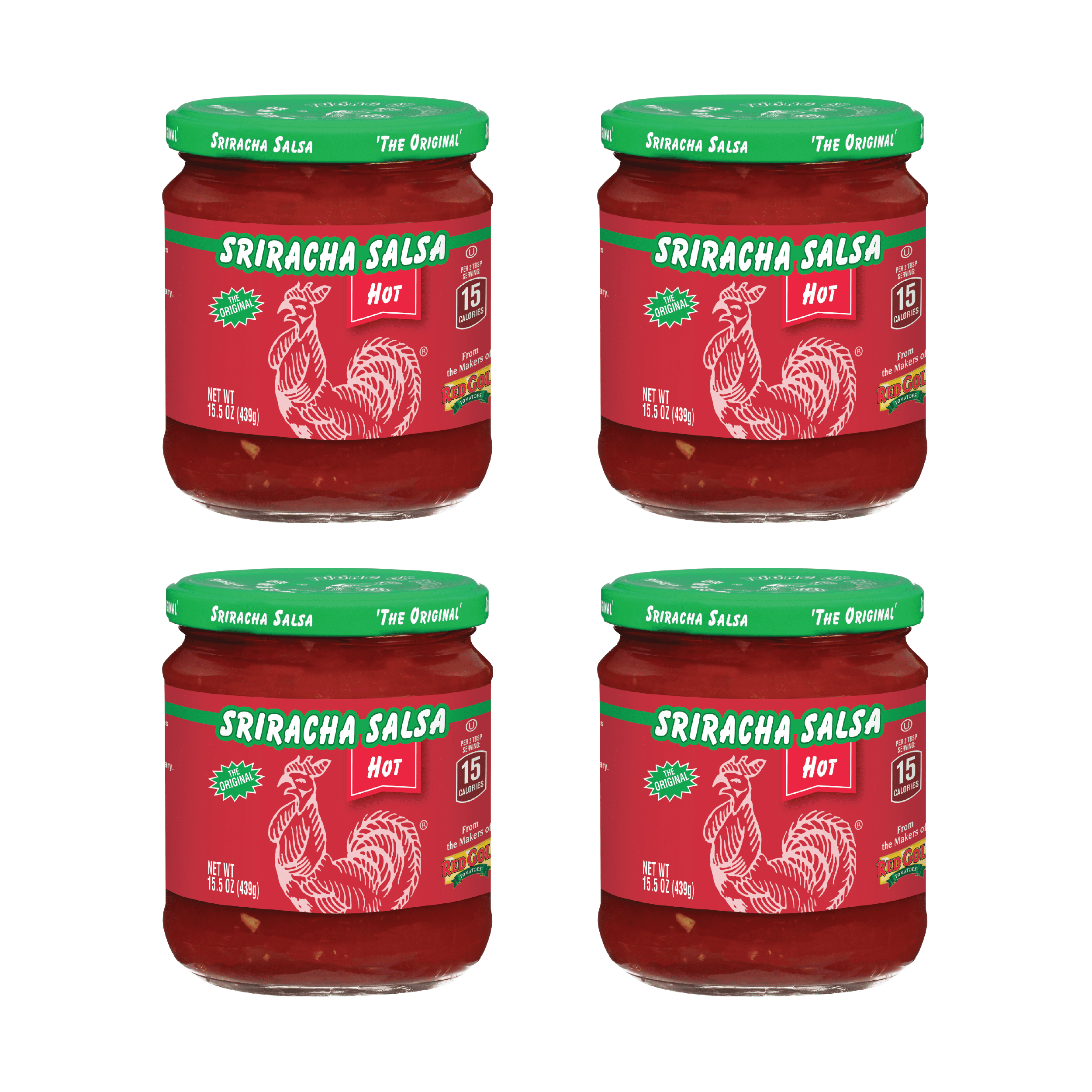 Huy Fong Hot Salsa Sriracha, 15.5 Ounce Jars, No Artificial Colors