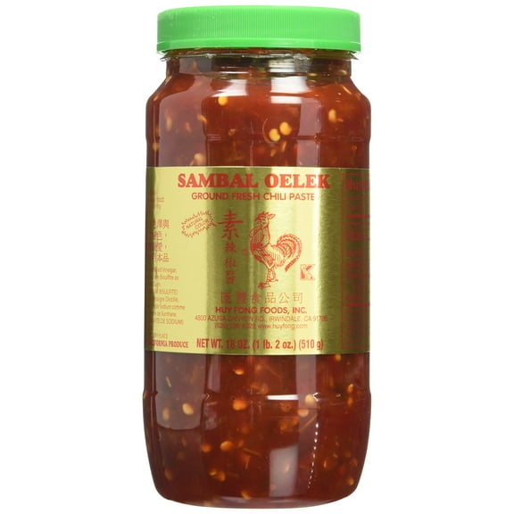 Huy Fong, Sambal Oelek Chili Paste, 18-Ounce Bottles (Pack of 6)