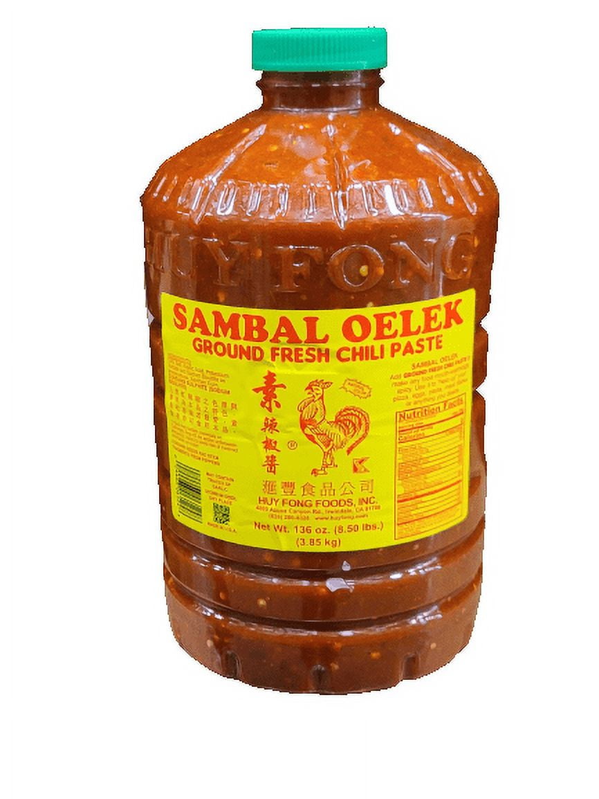 Huy Fong Sambal Oelek, Ground Fresh Chili Paste, 136 oz. 8.5 pound