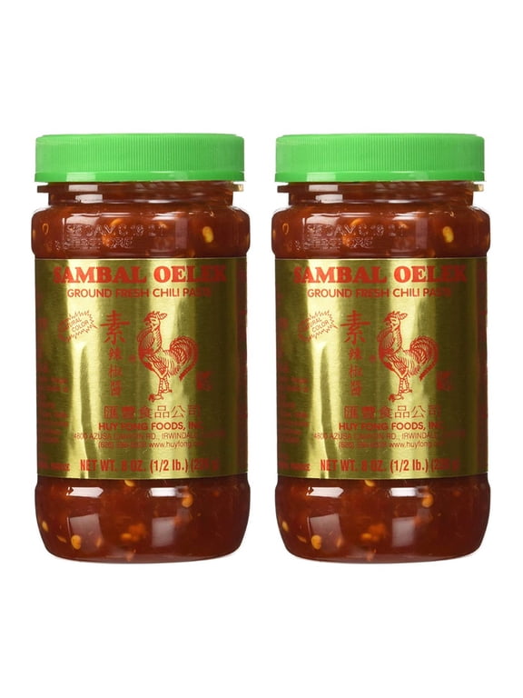 Huy Fong Sambal Oelek Ground Fresh Chili Paste 8 oz. (Pack of 2)