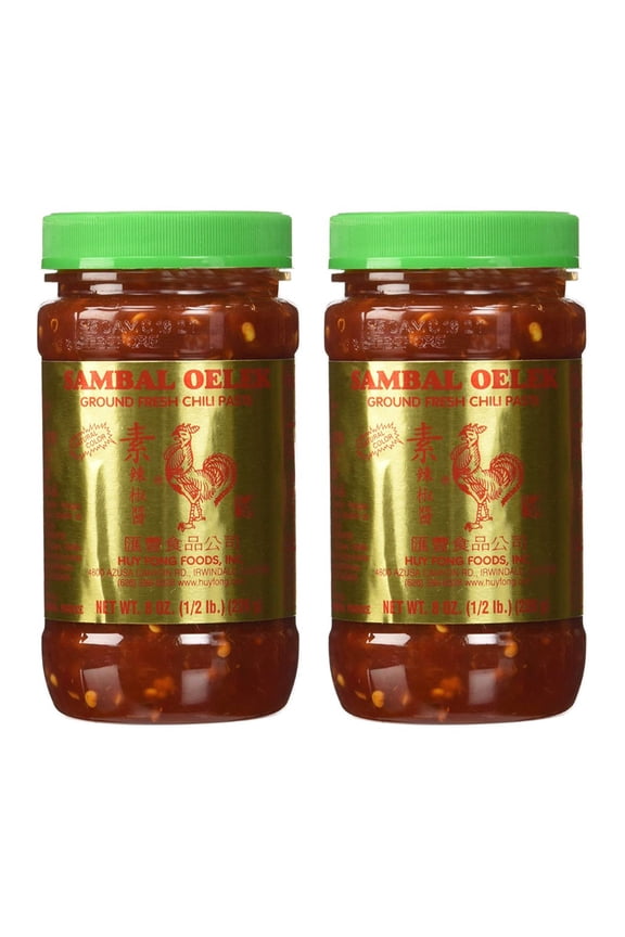 Huy Fong Sambal Oelek Ground Fresh Chili Paste 8 oz. (Pack of 2)