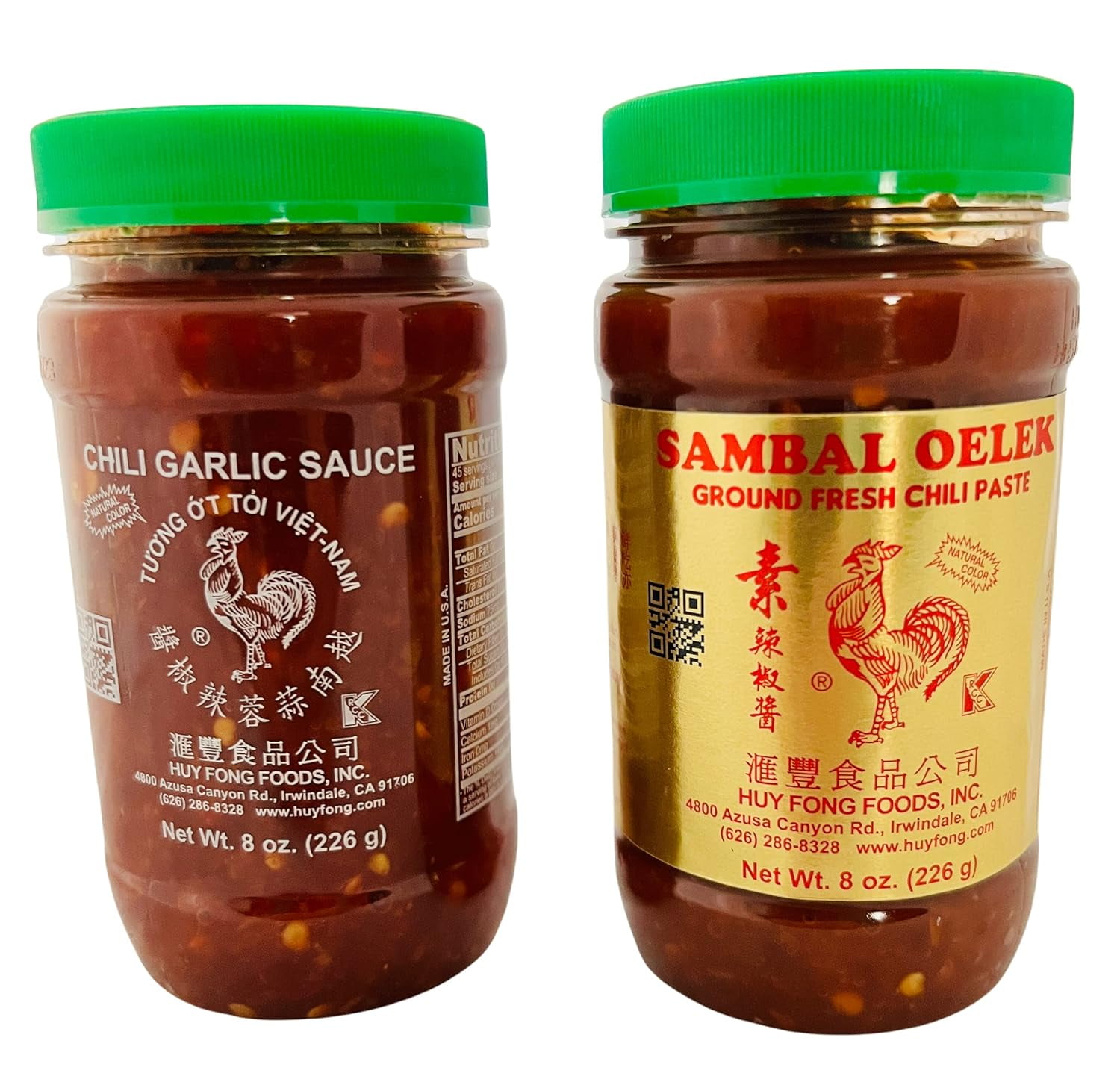 Huy Fong Sampler Bundle With 1 Chili Garlic Sauce And 1 Sambal Oelek