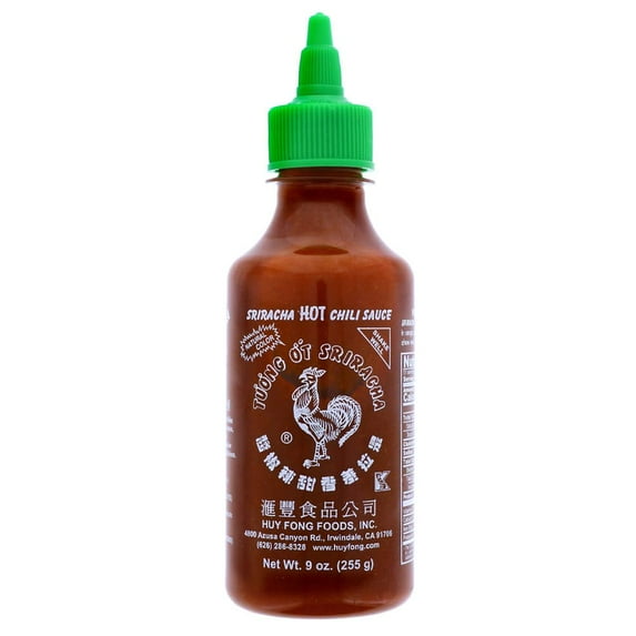 Huy Fong Sriracha Hot Chili Sauce, 9 Ounce Bottle ,spice, chili, sriracha (3 Bottles)