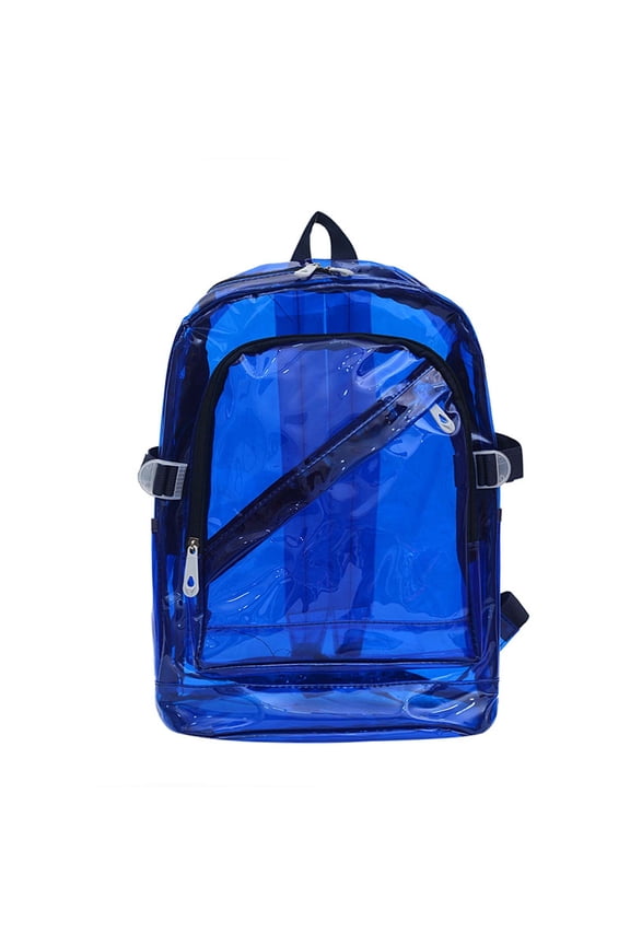 Candy Color Clear Jelly Backpack, Shiny Transparent PVC Shoulder Bag, Waterproof See Through Casual Daypack for Travel Daily Outdoor Use