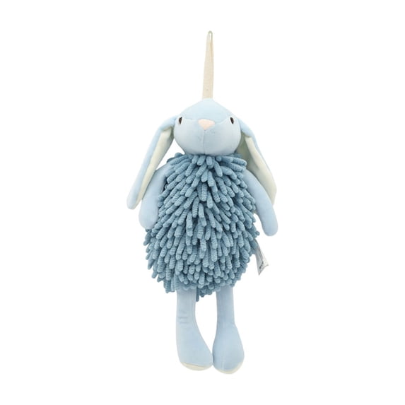 Huzdenx Cute Bunny Shaped Hanging Hand Towel, Soft Chenille Absorbent Decorative Hand Drying Towel for Bathroom Kitchen Home Decor