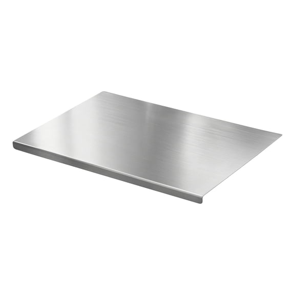 Huzdenx Thickened Reversible Stainless Steel Countertop Cutting Board, Single Lip Edge Dough Kneading & Baking Pastry Board for Home Kitchen