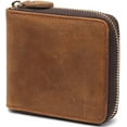 thumbnail image 1 of Huztencor Mens Wallet with Zipper Wallets for Men RFID Blocking Leather Bifold Credit Card Holder Wallets Brown, 1 of 7