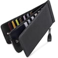 thumbnail image 1 of Huztencor Women's Credit Card Holder RFID Blocking Leather Multi Card Organizer Wallet Slim Long Zipper Bi-fold Business Card Case Clutch Wallet with ID Window Black (FBA), 1 of 3