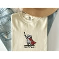 thumbnail image 1 of Huzzah Raccoon with Sword Embroidered T-Shirt: Medieval Trash Panda, Funny DnD Gift Tee, Renaissance Faire, 1 of 5