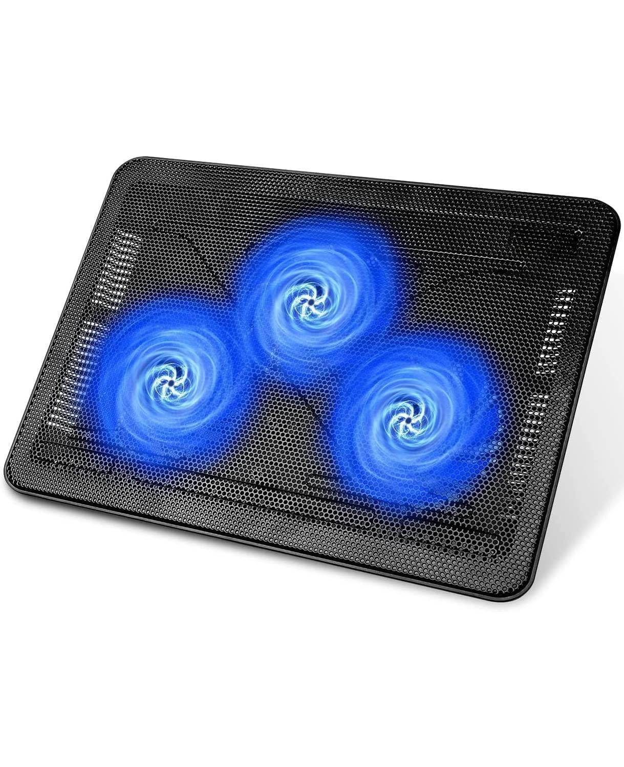 Hv-f2056 15.6"-17" Laptop Cooler Pad - Slim Portable Usb (3 Fans)  Black/blue