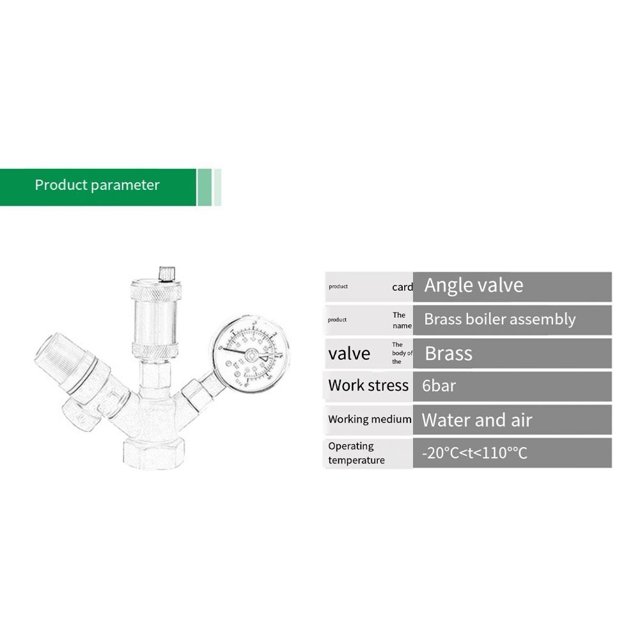 Hvac Safety Valve Water Tank Pressure Relief Valve Boiler Component