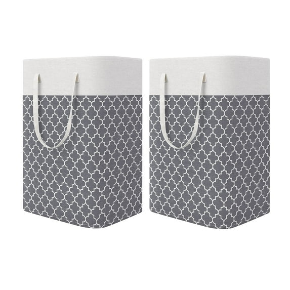 Hvacstar Laundry Basket, 75L Collapsible Waterproof Laundry Hamper Laundry Bin with Reinforced Handles for Laundry Room, Bedroom, Living Room, Dorm