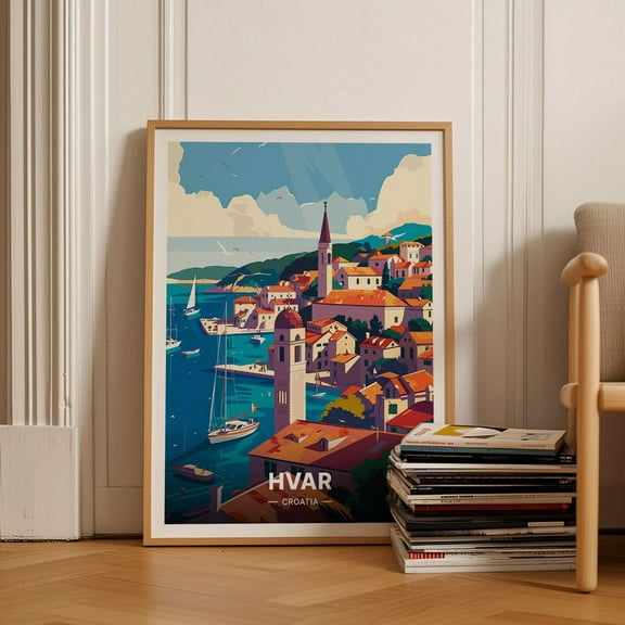 Hvar Croatia Scenic Harbour Wall Decor