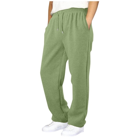 Hvarlaun Boys Fleece Lined Sweatpants Straight Leg Jogger Pants with Pockets, Elastic Waist Drawstring Cozy Winter Athletic Pants, Size 5T