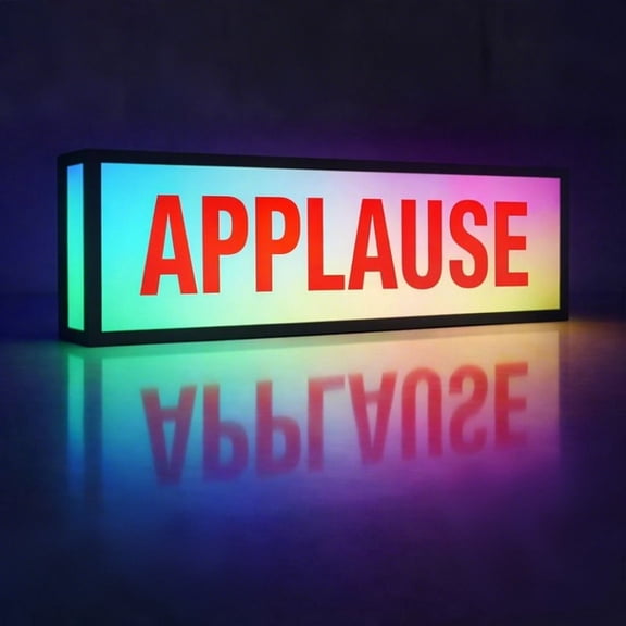 Applause boundless RGB LED Neon with Remote & APP Control Studio Warning Sign Illuminated Lights Music Sync Timer Setting Signs for Cinema Libraries Cafes Home Company Wall Desk Decor USB Powered