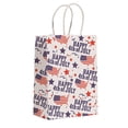 thumbnail image 1 of Hvmvliv 12 Pack Independence Day Gift Bags 8x6x3 Inch Paper Tote Bags with Rope Handles American Flag Print Party Favors Multicolor, 1 of 6