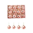 thumbnail image 1 of Hvmvliv 12-Piece Shatterproof Christmas Ball Ornaments Multiple Styles Tree Party Decorations Pink, 1 of 6