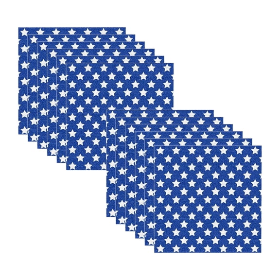 Hvmvliv 12Pc 4th of July Paper Napkins Independence Day Paper Napkins 12 Pack 6.5 Inch Patriotic Red White Blue Star Stripe Disposable for 4th of July Party Table Decor Supplies