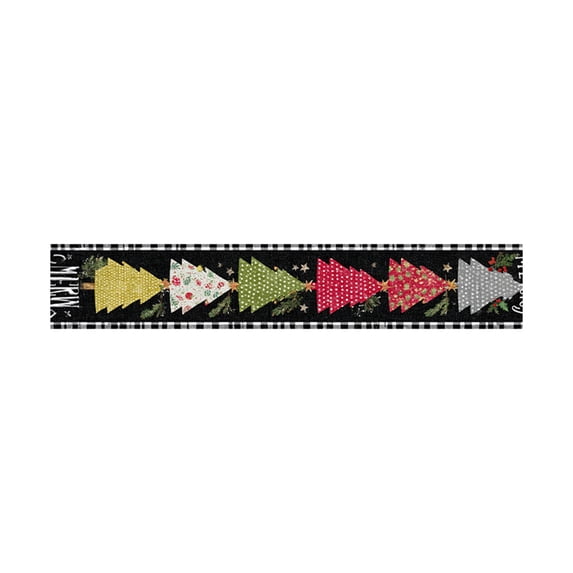 Hvmvliv 12x71 Inch Christmas Snowflake Table Runners with Waterproof Coating for Coffee Table Long Table Holiday Decoration Supplies Multicolor