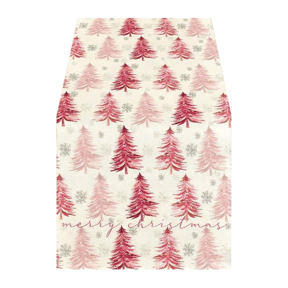 Hvmvliv 12x71 Inch Christmas Trees Snowflakes Table Runner for Winter Holiday Kitchen Dining Table Indoor Outdoor Home Party Decor Multicolor