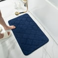 thumbnail image 1 of Hvmvliv 15.75X23.62X1.18in Entrance Mat Bathroom Non-Slip Floor Mat Bath Rugs,Machine Washable,Sponge Absorbent Soft Pad for Bathroom,Bedroom,Living Room,Dressing Room Dark Blue, 1 of 3