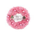thumbnail image 1 of Hvmvliv 15.75in Christmas Tinsel Wreath with Balls Merry Christmas Artificial Xmas Wreath for Front Door Window Hanging Ornaments Christmas Decoration Props Pink, 1 of 7