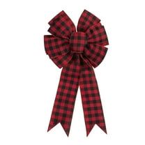 Hvmvliv 15.75in Red Christmas Bow Wreath for Front Door Christmas Tree Bow Decoration Wreath Red