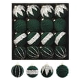 thumbnail image 1 of Hvmvliv 16-Count Velvet Christmas Balls 2.4 Inch Flocked Ornaments Plastic Xmas Tree Decorations with Hanging Loops Green, 1 of 8