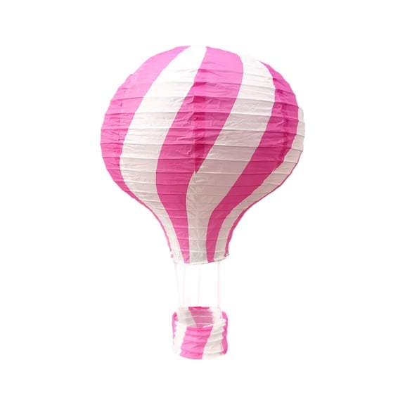 Hvmvliv 18 Inch Hanging Hot Air Balloon Paper Lantern - Party Decoration for Valentine's Day Birthday Wedding Christmas, No Inflation Needed, Includes Metal Hook Pink