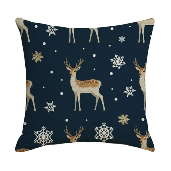 Hvmvliv 18x18 Inch Dark Blue Christmas Tree Pillow Set Festival Decoration Living Room Cushion Set Multicolor