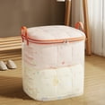 thumbnail image 1 of Hvmvliv 1Pc Clothes Organizer Clothes Storage Bags, Clear Storage Containers with Reinforced Handle, Sturdy Zipper, Closet Organizer for Blanket, Comforter, Pillow, Bedding Beige, 1 of 6