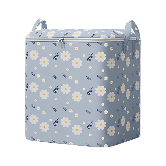 Hvmvliv 1Pc Clothes Organizer Oversized Clothes Storage Bag with Sturdy Zipper Wardrobe Organization Bins Space Saving Storage Bag Blue