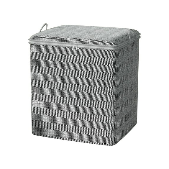 Hvmvliv 1Pc Storage Bag Organizer Foldabl Storage Bag with Sturdy Zipper Clothing Storage Bag Wardrobe Storage Bins with Lid Portable Storage Bag for Bedroom Gray