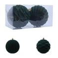 thumbnail image 1 of Hvmvliv 2-Piece 10cm Large Size Flocked Christmas Balls Set Oversized Tree Decorations Display Green, 1 of 6