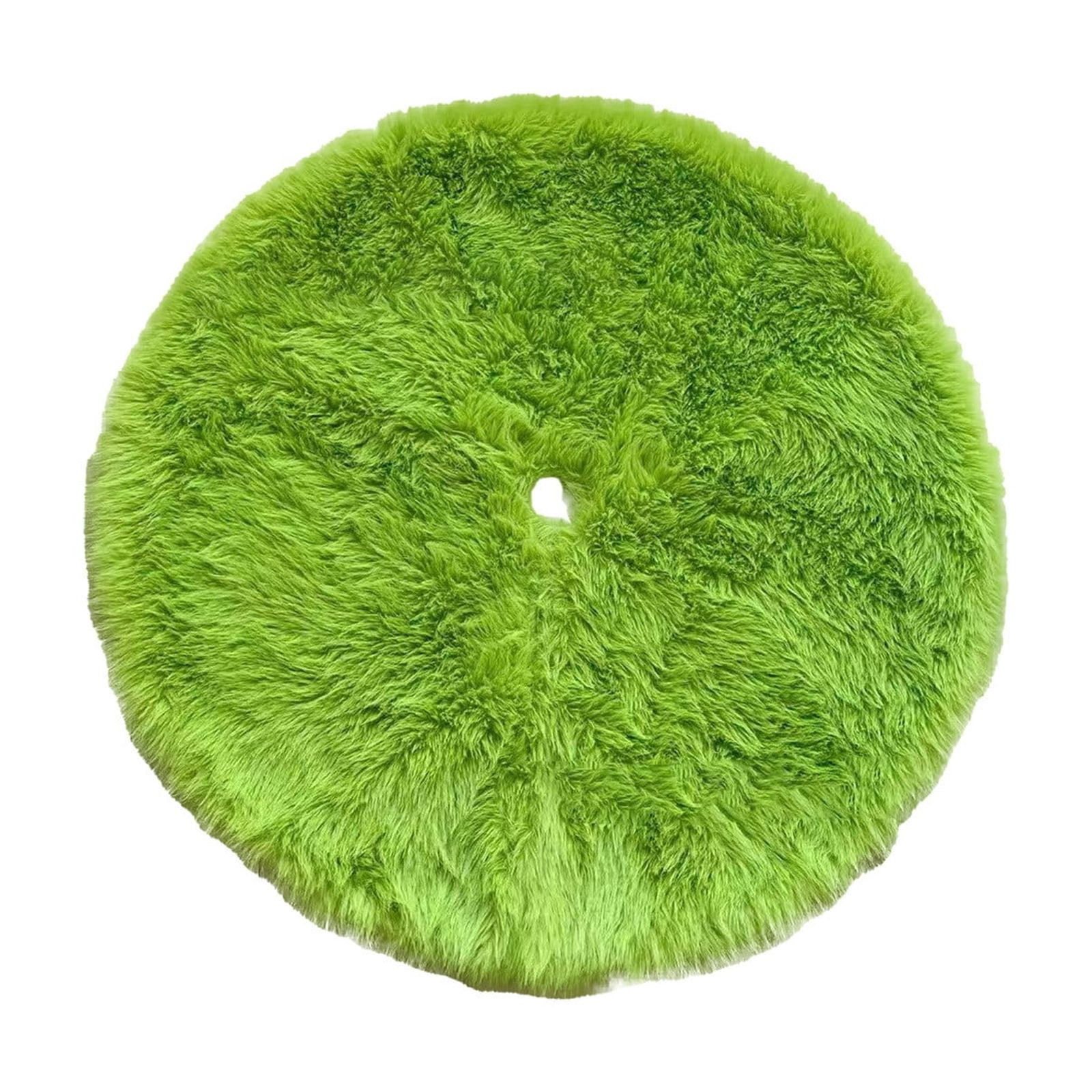 Hvmvliv 23in Green Christmas Tree Velvet Soft Xmas Tree Skirt Carpet for Home Xmas Christmas Tree Base Decoration Green
