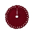 thumbnail image 1 of Hvmvliv 24in Round Boho Christmas Tree Skirt Knitted Small Xmas Tree Skirt Christmas Tree Base Cover Carpet for Christmas Tree Decoration Red, 1 of 6