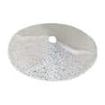 thumbnail image 1 of Hvmvliv 35in Flocked Christmas Tree Skirt Velvet Hot-Stamped Star Xmas Tree Base Cover Mats Small Christmas Tree Surround Decorations White, 1 of 6
