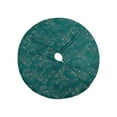 thumbnail image 1 of Hvmvliv 35in Flocked Christmas Tree Skirt Velvet Hot-Stamped Xmas Tree Base Cover Mats Round Christmas Tree Surround Decorations Green, 1 of 6