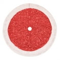 thumbnail image 1 of Hvmvliv 35in Sequin Christmas Tree Skirt Glitter Xmas Tree Skirt Velvet Tree Base Cover Pad for Christmas Party Decoration Red, 1 of 7