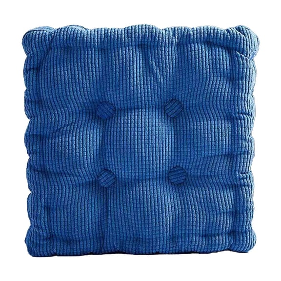 Hvmvliv 40x40cm Floor Mat Pillow, Corduroy Floor Chair Tatami Yoga Mat for Living Room Balcony Blue