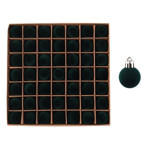 Hvmvliv 49 Pack Velvet Christmas Balls Flocked Tree Ornaments Plastic Hanging for Xmas Tree Holiday Decor