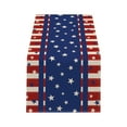 thumbnail image 1 of Hvmvliv 4th of July American Flag Table Cloth,Plastic Disposable Rectangle Usa Star Stripe Table Cover for Memorial Day, Fourth of July Independence Day Decorations B, 1 of 9